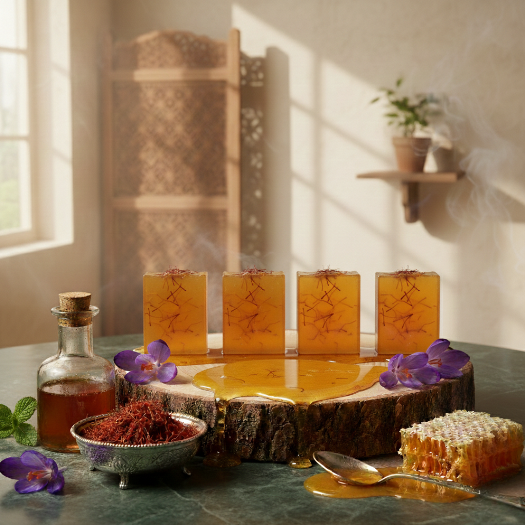 Honey Saffron Soap combo (125gm)